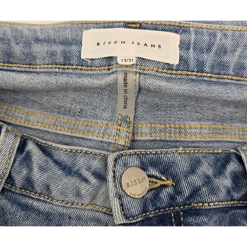 Risen Distressed Wide Leg Jeans – Size 13/31 - Picture 3 of 6